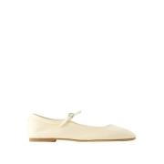 Leren Ballerinas in Beige en Wit aeyde , White , Dames