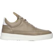 Lage Top Organisch Suède Sneakers Filling Pieces , Beige , Dames