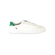 Witte Polyester Sneakers met Veters, Contrastdetails, Logo Carrera , W...