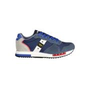 Sportieve Polyester Sneaker met Contrastdetails Blauer , Blue , Heren