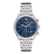 Elegante Zilveren Chronograaf Herenhorloge Emporio Armani , Gray , Her...