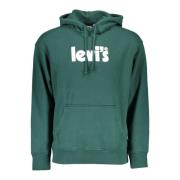 Groene katoenen hoodie Levi's , Green , Heren