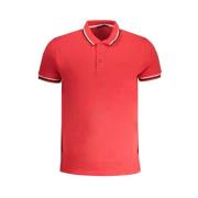 Rood Katoenen Poloshirt met Borduursel Cavalli Class , Red , Heren