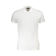 Wit Katoenen Poloshirt met Borduurwerk Cavalli Class , White , Heren