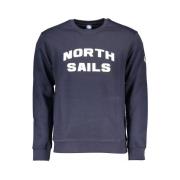 Blauw bedrukt sweatshirt met lange mouwen North Sails , Blue , Heren