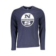 Blauw Katoenen Longsleeve T-shirt North Sails , Blue , Heren