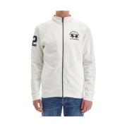 Witte Katoenen Zip Sweatshirt met Logo La Martina , White , Heren