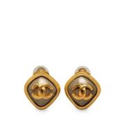 Pre-owned Yellow Gold earrings Chanel Vintage , Yellow , Dames