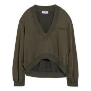 Crew Neck Sweatshirt Fall Collection The Attico , Green , Dames