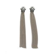 Pre-owned Silver earrings Chanel Vintage , Gray , Dames