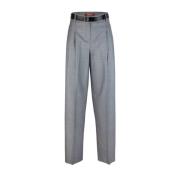 Grijze Wollen Broek Max Mara Studio , Gray , Dames