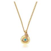 Skyfall Evil Eye and Hamsa Hand Necklace Nialaya , Yellow , Dames