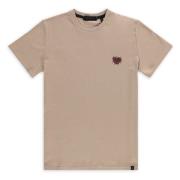 Taupe Teddy Tee - Trendy Design Aspact , Beige , Heren