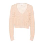 Geknoopte Katoenen Vest Beige Sweater Chloé , Beige , Dames