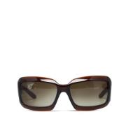 Pre-owned Plastic sunglasses Chanel Vintage , Brown , Dames