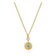 Gold Necklace with Mini Evil Eye Pendant Nialaya , Yellow , Dames