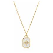 Womens Necklace with Enamel Starburst Pendant Nialaya , Yellow , Dames