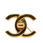 Pre-owned Metal chanel-jewelry Chanel Vintage , Yellow , Dames