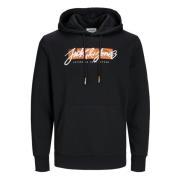 Comfort Hoodie LEY Jack & Jones , Black , Heren