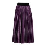 Elegante Paarse Plisse Rok Liu Jo , Purple , Dames