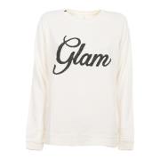 Sportieve Geborduurde Sweater Wit Outlet Prijs Sun68 , White , Dames