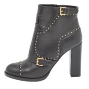 Pre-owned Leather boots Alexander McQueen Pre-owned , Black , Dames