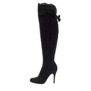 Pre-owned Suede boots Valentino Vintage , Black , Dames