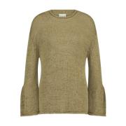 Groene Katoenmix Pullover Jane Lushka , Green , Dames