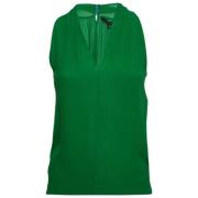 Pre-owned Silk tops Gucci Vintage , Green , Dames