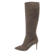 Pre-owned Suede boots Giuseppe Zanotti Pre-owned , Gray , Dames