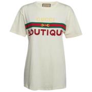 Pre-owned Cotton tops Gucci Vintage , White , Dames