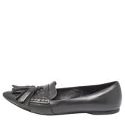 Pre-owned Leather flats Burberry Vintage , Black , Dames