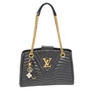 Pre-owned Leather totes Louis Vuitton Vintage , Black , Dames