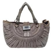 Pre-owned Leather totes Dior Vintage , Gray , Dames