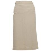 Pre-owned Fabric bottoms Jacquemus Pre-owned , Beige , Dames