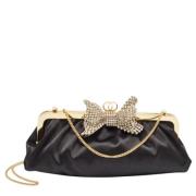 Pre-owned Satin clutches Gucci Vintage , Black , Dames