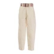 Cargo broek wit outlet prijs Pinko , White , Dames