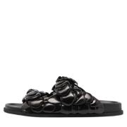 Pre-owned Leather sandals Valentino Vintage , Black , Heren