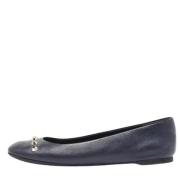 Pre-owned Leather flats Balenciaga Vintage , Blue , Dames