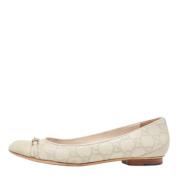 Pre-owned Leather flats Gucci Vintage , Beige , Dames