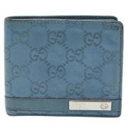 Pre-owned Leather wallets Gucci Vintage , Blue , Dames