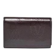 Pre-owned Leather wallets Cartier Vintage , Purple , Dames