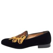 Pre-owned Velvet flats Christian Louboutin Pre-owned , Black , Dames