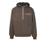 Bruine hoodie met logodetails Marni , Brown , Heren