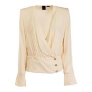 Elegante Lange Mouwen Blouse Pinko , Pink , Dames