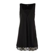 Elegante Damesjurk Flanella Stijl Pinko , Black , Dames