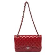 Pre-owned Leather chanel-bags Chanel Vintage , Red , Dames