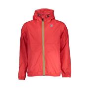 Stijlvolle Roze Waterdichte Hoodie Jas K-Way , Red , Heren