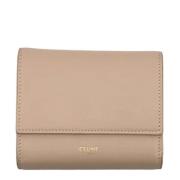 Pre-owned Leather wallets Celine Vintage , Beige , Dames