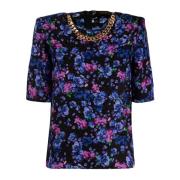 Elegante Zijden Blouse Blossom Flower Liu Jo , Multicolor , Dames